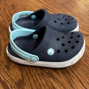 CROCS Kids crocband Navy and Light Blue clog